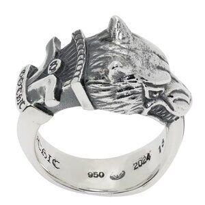 BNWT AW24 YOHJI YAMAMOTO GOTHIC WOLF DAGGER RING 5